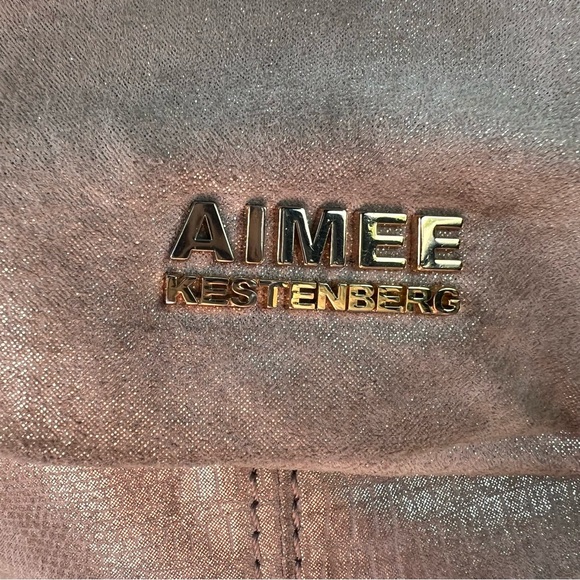 Aimee Kestenberg Gold Metallic Bali 2 Slouchy Foldover Crossbody Bag - Picture 5 of 12